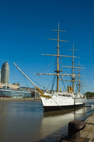 Old Frigate Buenos Aires Harbor — Stok fotoğraf