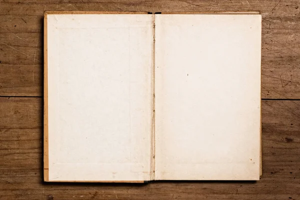 Vintage Book Open Blank Pages — Fotografia de Stock