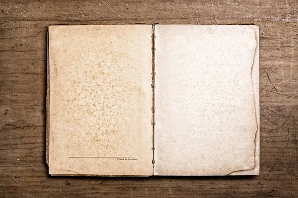 Vintage Book Open Blank Pages — Foto de Stock