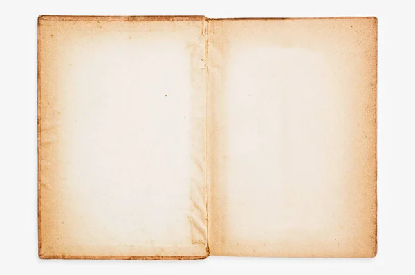 Open Vintage Book Isolated White Background — Fotografia de Stock