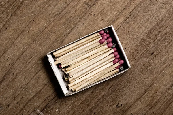 Matchbox Old Table — Stock fotografie