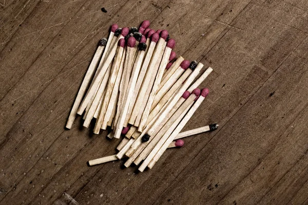 Matches Old Table — Foto Stock