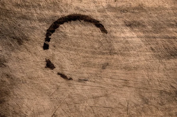 Old Wooden Table Bottle Mark Fotos De Bancos De Imagens Sem Royalties