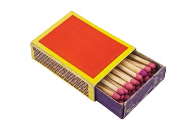 Matchbox isolated on white background, with clipping path.