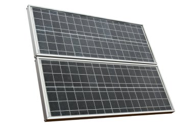 Solar panel isolated over white, with clipping path.
