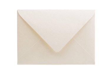 Envelope isolated on white background, studio shot.