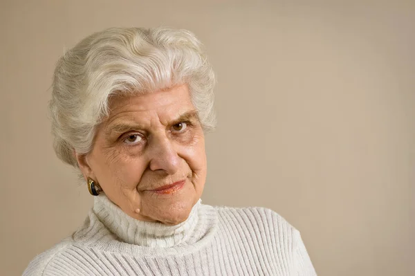 Hispanic Elderly Lady Portrait — Stock Photo, Image