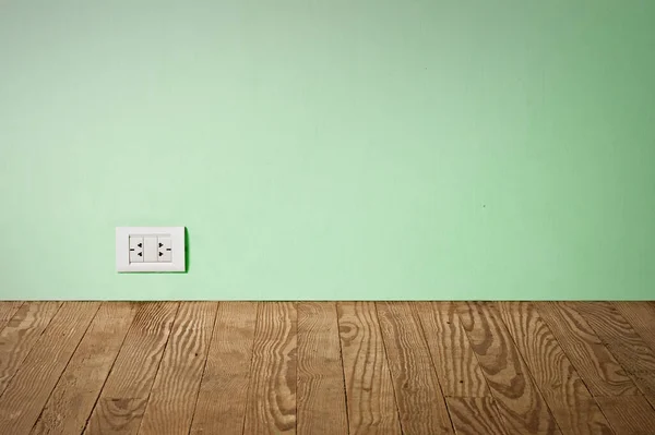 Electric Outlet Wall Old House Interior — Stock Photo, Image