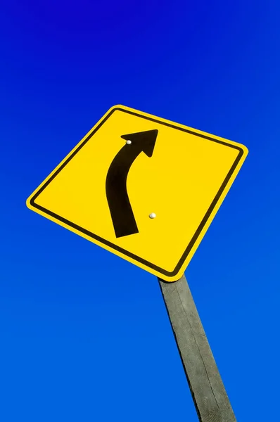 Road Sign Blue Sky Clipping Path — Stockfoto