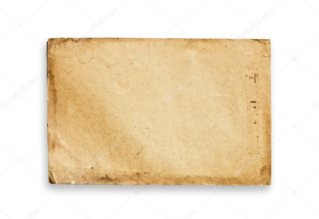 Vintage paper texture, isolated, with clipping path.