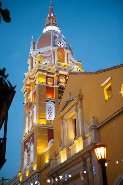 Hermosa Catedral Cartagena Colombia Centro Histórico Cartagena Patrimonio Humanidad Por — Foto de Stock