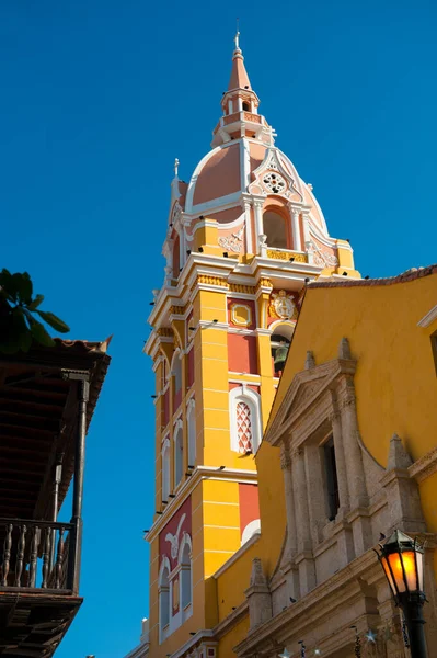 Bela Catedral Cartagena Colômbia Centro Histórico Cartagena Património Mundial Unesco — Fotografia de Stock