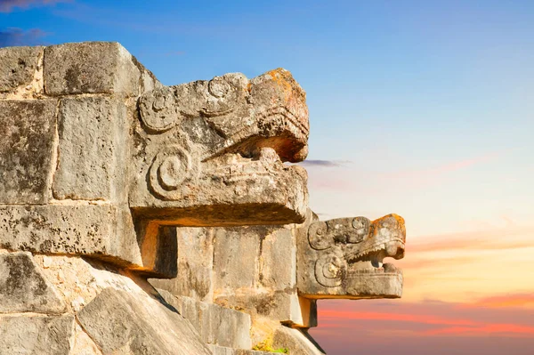 Maya Tempel Chichen Itza Mexico Stockafbeelding