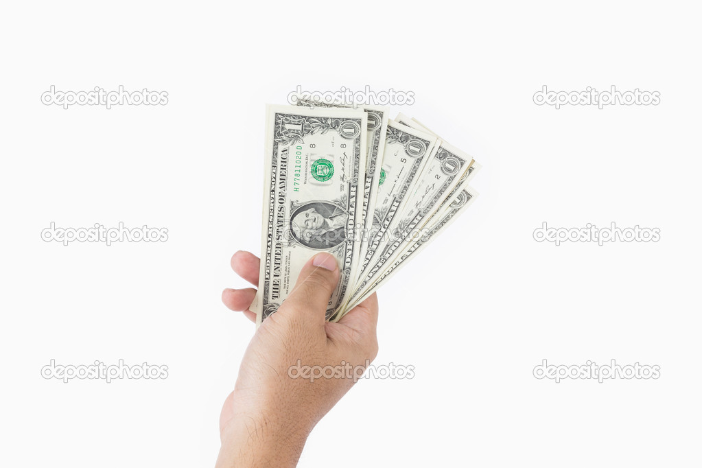 Human hand giving money
