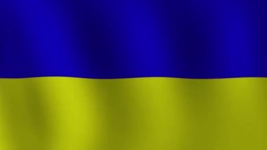 Ukrayna 'nın animasyon sarı ve mavi bayrağı. Ukrayna devletinin ulusal sembolü 4k