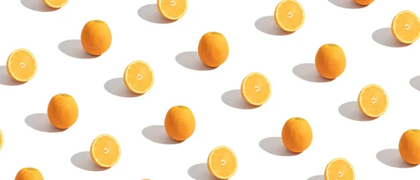 Baner Pomarańczowym Wzorem Białym Streszczenie Tła Letniego — Zdjęcie stockowe