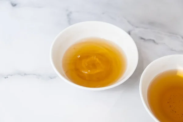 Tea Drops Fall Cup Tea Ceremony Concept — Stock Photo, Image