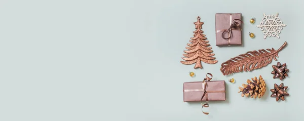성탄절을 밴너는 장식의 갖추고 창조적 현대식 — 스톡 사진