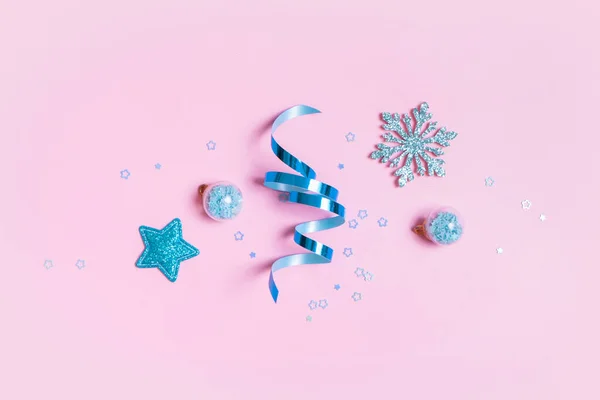 Composición Minimalista Navidad Abstracta Sobre Fondo Color Navidad Creativo Mínimo — Foto de Stock