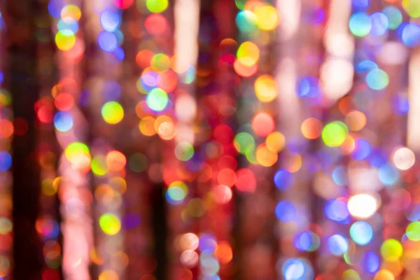 Slavnostní Šťastný Nový Rok Veselé Vánoční Pozadí Pestrobarevným Jasným Bokeh — Stock fotografie