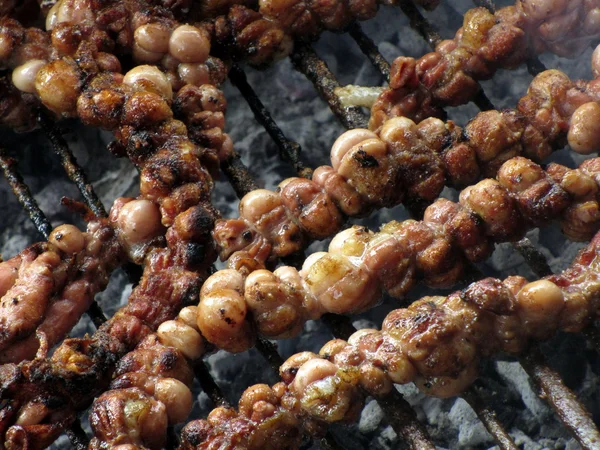 Grilled guts veal detail — Stock Photo, Image