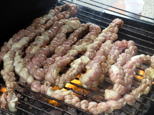 Grilled guts veal — Stock Photo, Image