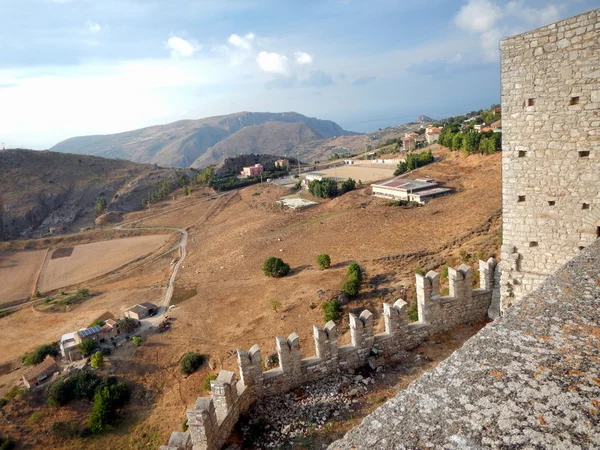 Landskap fra slottet i Caccamo – stockfoto