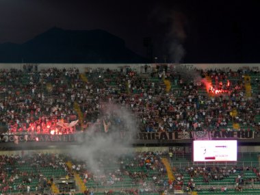 PALERMO, ITALY - August 17, 2013 - US Citta di Palermo vs Hellas Verona - TIM CUP clipart