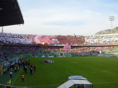 Palermo, İtalya - ö. 9 Kasım 2013 - bize citta di palermo rakip trapani calcio - serie b
