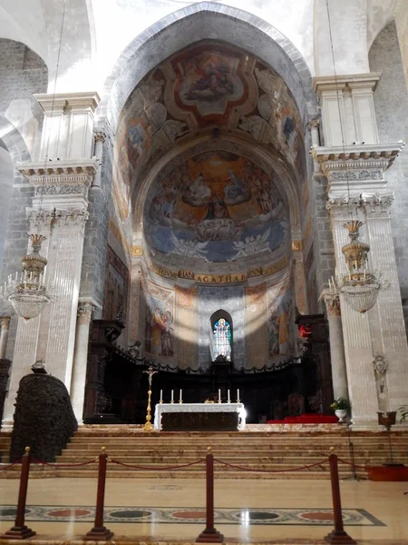 The main altar of the Cathedral of Catania — Stock Photo, Image