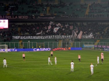 Palermo, İtalya - 22 Şubat 2014 - bize citta di palermo rakip spezia calcio - serie b eurobet