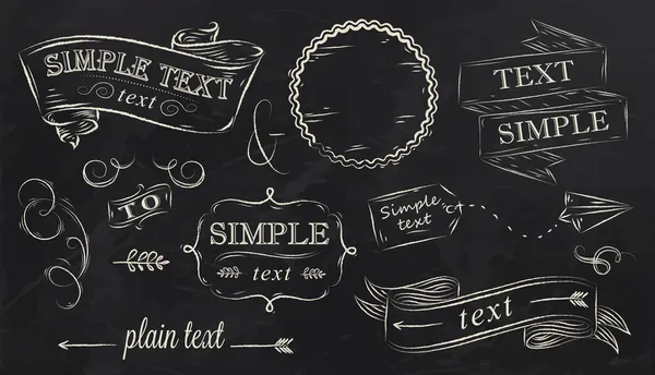 Éléments de conception craie — Image vectorielle