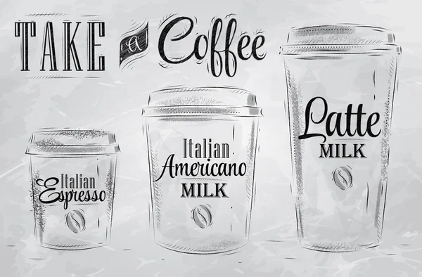 Ensemble de tasse à café — Image vectorielle