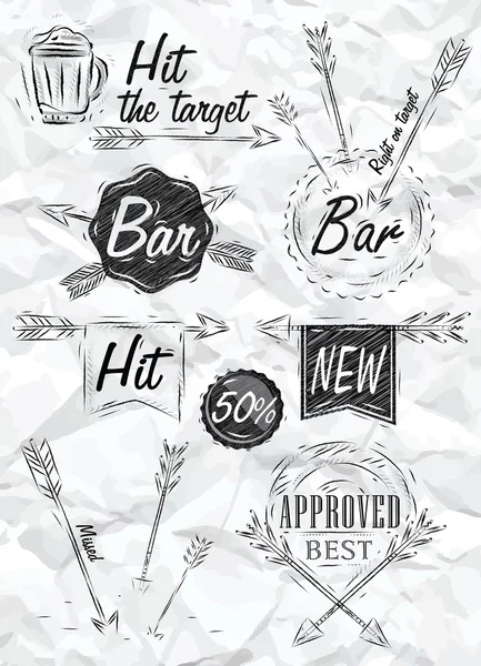 Bar sign — Stock Vector