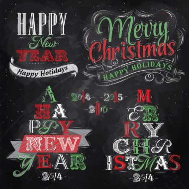 Merry christmas ve yeni yıl yılbaşı ağacı topluluğu yazı