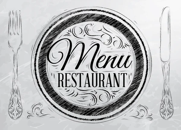 Menü Restoranı — Stok Vektör