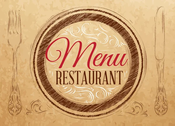 Menú Restaurante — Archivo Imágenes Vectoriales