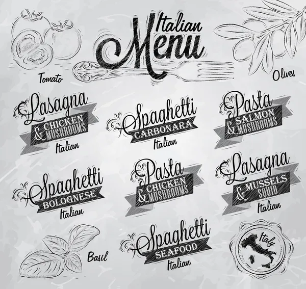 Menu Italian Vector Graphics