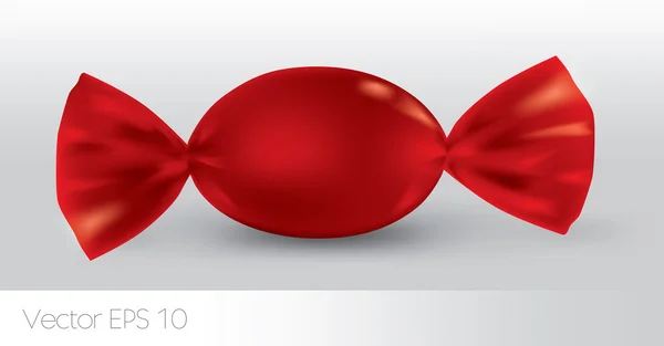 Paquet de bonbons ovale rouge pour un nouveau design — Image vectorielle