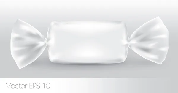 Белый прямоугольный пакет конфет для нового дизайна — стоковый вектор