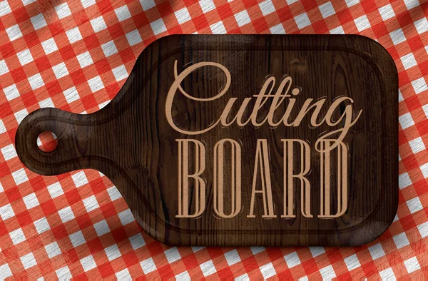 Wooden bread cutting board — Stock Vector