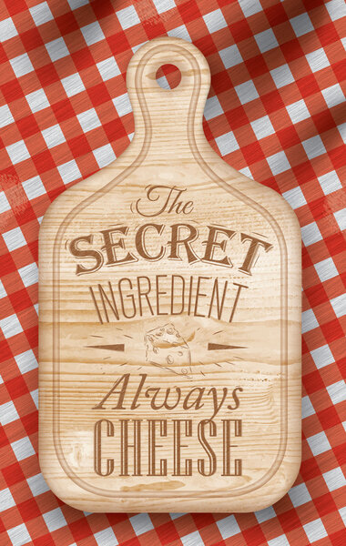 Poster with bread cutting board