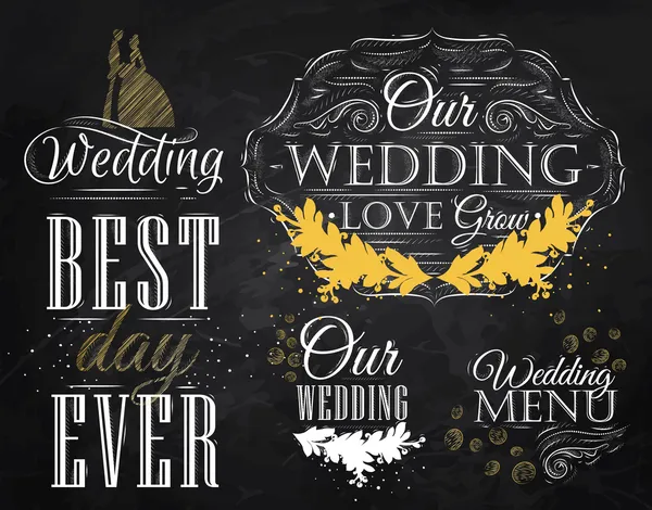 Menú para boda — Vector de stock