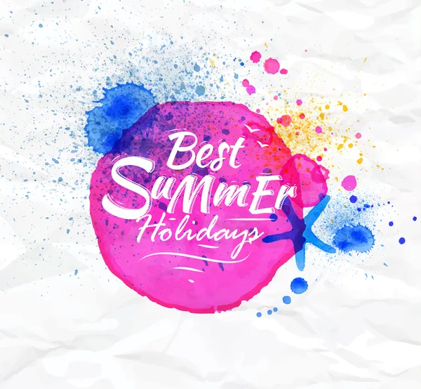 Best summer holidays — Stock Vector