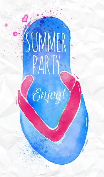 Pozvánka na letní večírekπρόσκληση σε πάρτι καλοκαίρι — Διανυσματικό Αρχείο