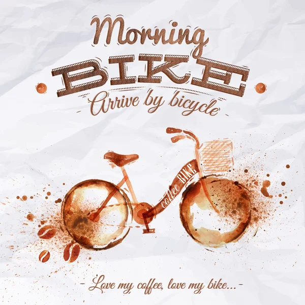 Plakat Kaffeespot Fahrrad — Stockvektor