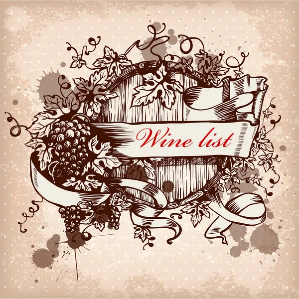Wine label design with grapes — Stock Illustration Wine label design with grapes Vector Graphics