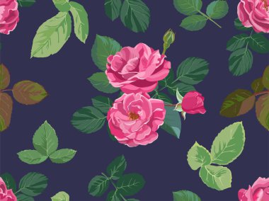 Bahar, yaz gülleri ya da şakayık desenleri. Kadınsı arka plan için dekorasyon, çiçek desenli çiçek deseni ve yeşillik. Çiçek açmış gerçekçi bir ev bitkisi. Düz biçimli vektör