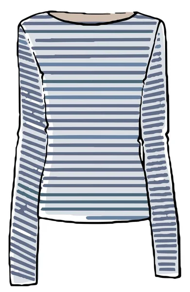 Nautische Oder Maritime Kleidung Isoliertes Shirt Oder Pullover Mit Ärmeln — Stockvektor