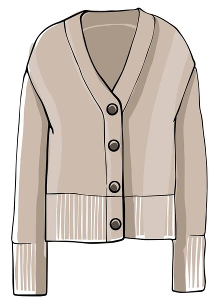 Moderne Strickkleidung Unisex Bekleidung Für Frauen Und Männer Vereinzelter Pullover — Stockvektor